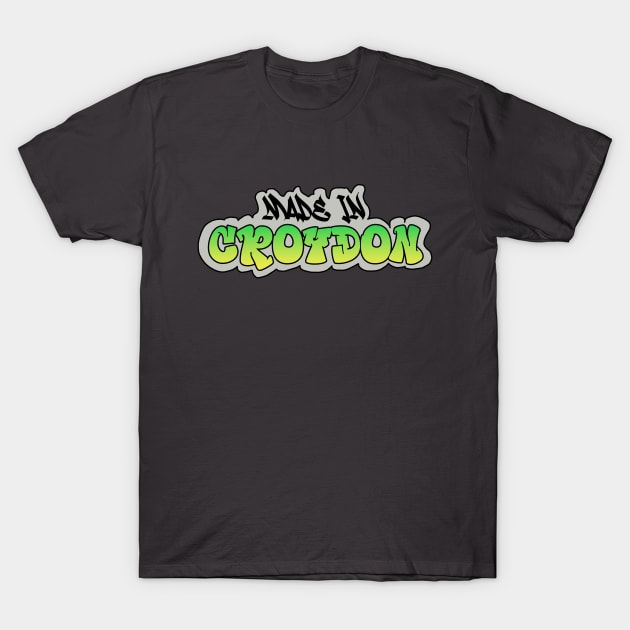 Made in Croydon I Garffiti I Neon Colors I Green T-Shirt by EverYouNique